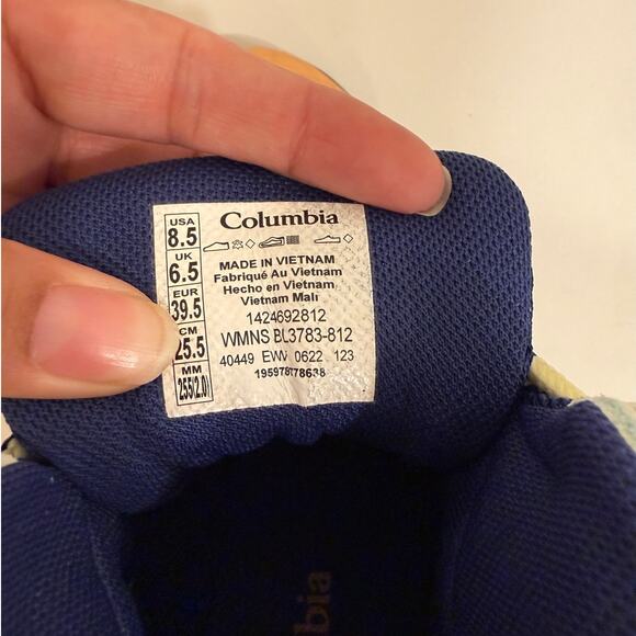 Columbia Newton Ridge Plus Womens Size 8.5 Peach/Blue Hiking Boots Waterproof - Picture 7 of 7